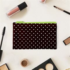 Little  Dots Maroon Cosmetic Bag (xs) by snowwhitegirl