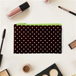 Little  Dots Maroon Cosmetic Bag (XS) Front