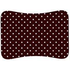 Little  Dots Maroon Velour Seat Head Rest Cushion