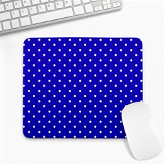 Little  Dots Royal Blue Large Mousepads by snowwhitegirl