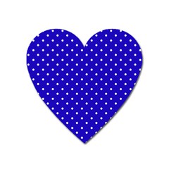 Little  Dots Royal Blue Heart Magnet by snowwhitegirl