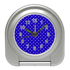 Little  Dots Royal Blue Travel Alarm Clock by snowwhitegirl