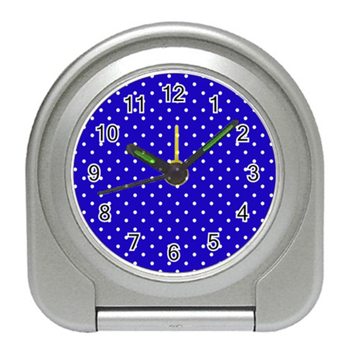 Little  Dots Royal Blue Travel Alarm Clock