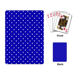 Little  Dots Royal Blue Playing Cards Single Design by snowwhitegirl