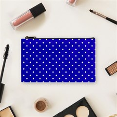 Little  Dots Royal Blue Cosmetic Bag (small)