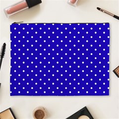 Little  Dots Royal Blue Cosmetic Bag (xl) by snowwhitegirl