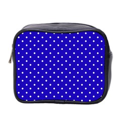 Little  Dots Royal Blue Mini Toiletries Bag (two Sides) by snowwhitegirl