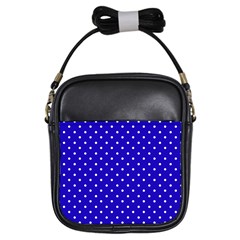 Little  Dots Royal Blue Girls Sling Bag by snowwhitegirl