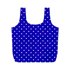 Little  Dots Royal Blue Full Print Recycle Bag (m) by snowwhitegirl