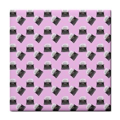 Retro Typewriter Pink Pattern Tile Coasters by snowwhitegirl