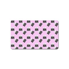 Retro Typewriter Pink Pattern Magnet (name Card) by snowwhitegirl