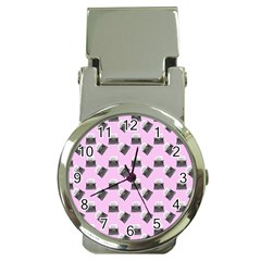 Retro Typewriter Pink Pattern Money Clip Watches by snowwhitegirl