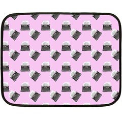 Retro Typewriter Pink Pattern Fleece Blanket (mini) by snowwhitegirl