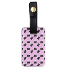 Retro Typewriter Pink Pattern Luggage Tags (one Side)  by snowwhitegirl