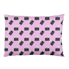 Retro Typewriter Pink Pattern Pillow Case (two Sides) by snowwhitegirl