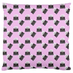 Retro Typewriter Pink Pattern Standard Flano Cushion Case (two Sides) by snowwhitegirl