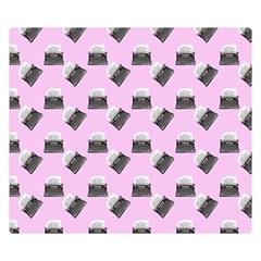 Retro Typewriter Pink Pattern Double Sided Flano Blanket (small)  by snowwhitegirl