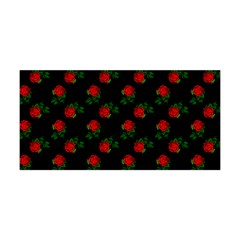 Red Roses Black Yoga Headband by snowwhitegirl