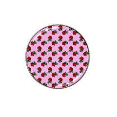 Red Roses Pink Hat Clip Ball Marker (4 Pack) by snowwhitegirl