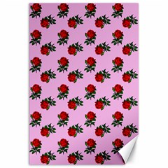 Red Roses Pink Canvas 20  X 30  by snowwhitegirl