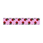 Red Roses Pink Flano Scarf (Mini) Front