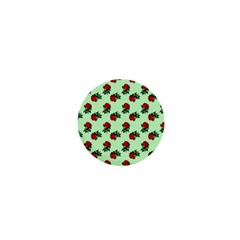 Red Roses Green 1  Mini Buttons by snowwhitegirl