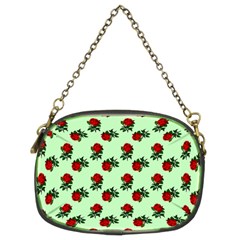 Red Roses Green Chain Purse (two Sides) by snowwhitegirl