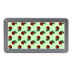 Red Roses Green Memory Card Reader (mini) by snowwhitegirl