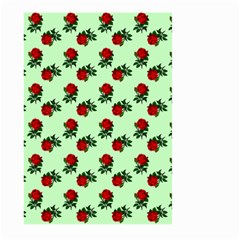 Red Roses Green Large Garden Flag (two Sides) by snowwhitegirl