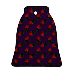 Red Roses Purple Bell Ornament (two Sides) by snowwhitegirl