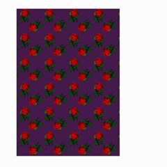 Red Roses Purple Large Garden Flag (two Sides) by snowwhitegirl