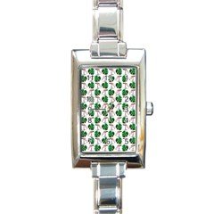 Flamingo Leaf Patttern Rectangle Italian Charm Watch by snowwhitegirl