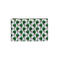 Flamingo Leaf Patttern Cosmetic Bag (small) by snowwhitegirl