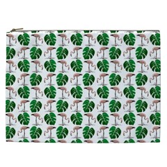 Flamingo Leaf Patttern Cosmetic Bag (xxl)