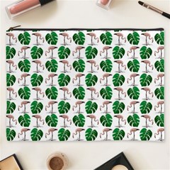 Flamingo Leaf Patttern Cosmetic Bag (xxxl) by snowwhitegirl