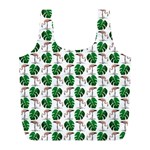 Flamingo Leaf Patttern Full Print Recycle Bag (L) Front