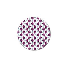 Flamingo Leaf Patttern Blue Golf Ball Marker (4 Pack) by snowwhitegirl