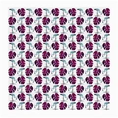 Flamingo Leaf Patttern Blue Medium Glasses Cloth (2-side) by snowwhitegirl