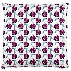 Flamingo Leaf Patttern Blue Large Cushion Case (two Sides) by snowwhitegirl