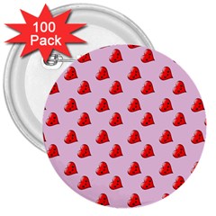 Kawai Hearts 3  Buttons (100 Pack)  by snowwhitegirl