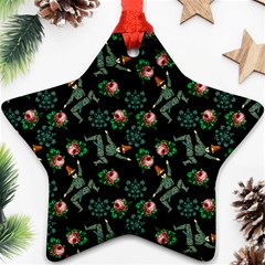 Vintage Jester Floral Pattern Ornament (star) by snowwhitegirl