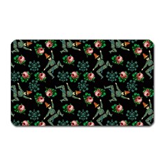 Vintage Jester Floral Pattern Magnet (rectangular) by snowwhitegirl