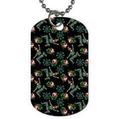 Vintage Jester Floral Pattern Dog Tag (one Side) by snowwhitegirl