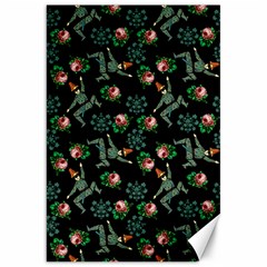 Vintage Jester Floral Pattern Canvas 20  X 30  by snowwhitegirl