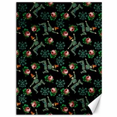 Vintage Jester Floral Pattern Canvas 36  X 48  by snowwhitegirl