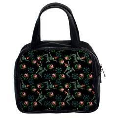 Vintage Jester Floral Pattern Classic Handbag (two Sides) by snowwhitegirl