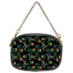 Vintage Jester Floral Pattern Chain Purse (two Sides) by snowwhitegirl