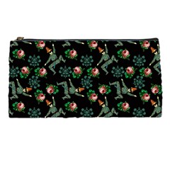 Vintage Jester Floral Pattern Pencil Cases by snowwhitegirl