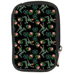 Vintage Jester Floral Pattern Compact Camera Leather Case Front