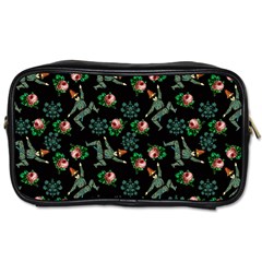 Vintage Jester Floral Pattern Toiletries Bag (two Sides) by snowwhitegirl